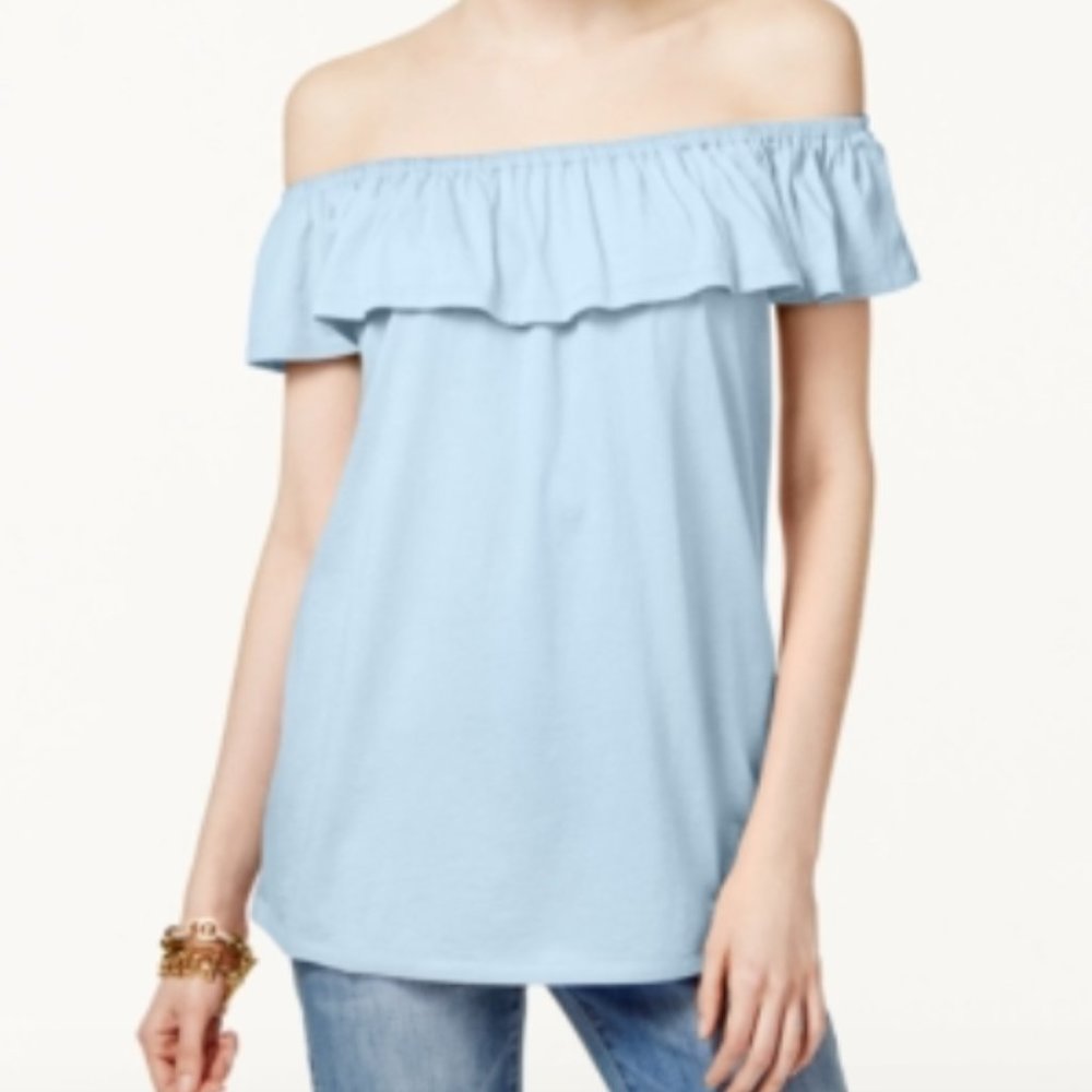 Michael Michael Kors Off-The-Shoulder Peasant Top